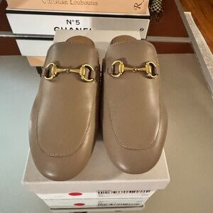 Quince Women Italian Leather Horsebit Loafer Ceeam  7. NWT